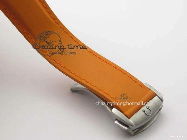 0417 Breathable Planet Ocean SS Bp Maker 45mm Orange Bezel On Orange Rubber Strap A 8221